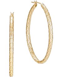 John Hardy - Classic Chain Large 18k Gold Hoop Earrings - Lyst
