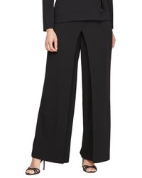 Alex Evenings - Skirt Panel Wide Leg Crepe Pants - Lyst