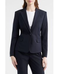 Theory - Slim Fit Stretch Wool One Button Blazer - Lyst
