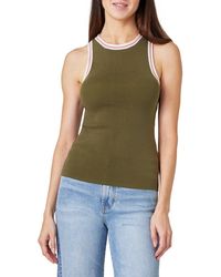 Habitual - Crochet Trim Cotton Blend Sweater Tank - Lyst