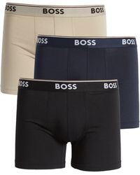 BOSS - Assorted 3-pack Power Stretch Cotton Boxer Briefs - Lyst