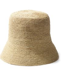 Rag & Bone - Jade Packable Raffia Straw Bucket Hat - Lyst