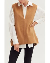 Crescent - Wool Blend Felt Vest - Lyst