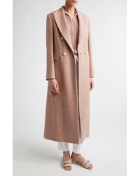 Eleventy - Zegna Double Breasted Stretch Linen, Wool & Silk Duster - Lyst