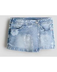 H&M - Denim Wrap Skort - Lyst