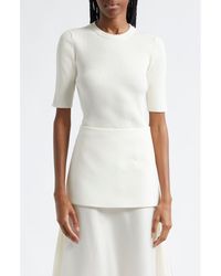 Rohe - Rib Knit Short Sleeve Top - Lyst