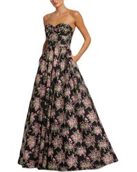 Mac Duggal - Strapless Sweetheart Brocade Floral A Line Gown - Lyst