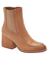 Kork-Ease - Leather Almond-Toe Ankle Booties - Lyst