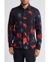 HUGO - Emero Straight Fit Floral Button-up Shirt - Lyst