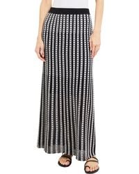 Misook - Burnout Stripe A-line Maxi Skirt - Lyst
