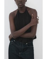 Mango - Balloon Effect Halter Bodysuit - Lyst