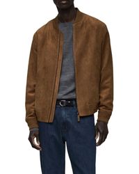 Mango - Faux Suede Bomber Jacket - Lyst