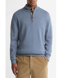 Barbour - Cotton Half Zip Sweater - Lyst