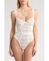 Kilo Brava - Lace Underwire Bodysuit - Lyst