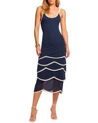 Ramy Brook - Aurelia Stitch Trim Midi Dress - Lyst