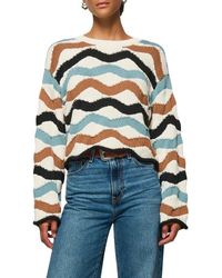 Nation Ltd - Poppy Wavy Stripe Pima Cotton Sweater - Lyst
