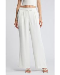Open Edit - Pleated Wide Leg Pants - Lyst