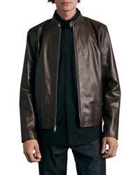 Rag & Bone - Icons Archive Cafe Racer Leather Jacket - Lyst