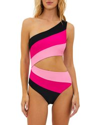 Beach Riot - Joyce Stripe Cutout One-piece Swimsuit - Lyst