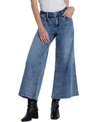 HINT OF BLU - Mercy High Waist Crop Wide Leg Jeans - Lyst