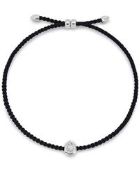 Monica Vinader - Pear Set Lab Grown Diamond Cord Bracelet - Lyst