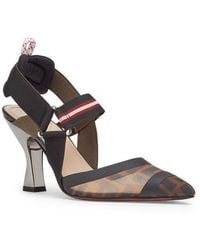 Fendi - Tech Mesh Slingback Pump - Lyst