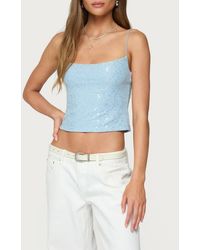 Edikted - Sequin Crop Camisole - Lyst