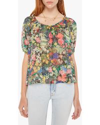 Mother - The Garden Party Tie Back Peasant Top - Lyst