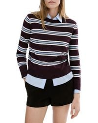 Mango - Stripe Crewneck Sweater - Lyst