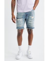 BBCICECREAM - Bb Cadet Distressed Cutoff Denim Shorts - Lyst