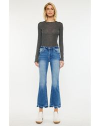 Kancan - Volumina Essentials High Rise Crop Bootcut Jeans - Lyst