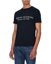Armani Exchange - Milano/new York Logo Tee - Lyst