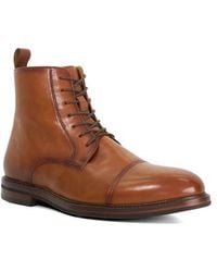 Dune - Matias Lace-Up Cap Toe Boot - Lyst