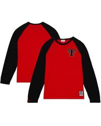 Mitchell & Ness - Texas Tech Raiders Legendary Slub Raglan Long Sleeve T-Shirt - Lyst