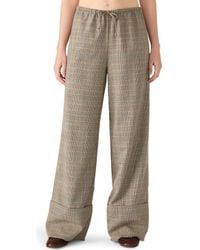 Steve Madden - Idra Plaid Wide Leg Drawstring Pants - Lyst