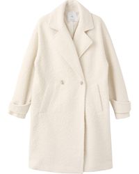 Mango - Lapels Bouclé Coat - Lyst