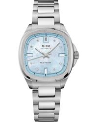 MIDO - Multifort Diamond Square Automatic Bracelet Watch, 35Mm - Lyst