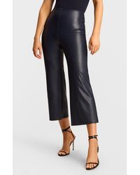Commando - Faux Leather Crop Wide Leg Pants - Lyst