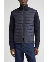 Moncler - Quilted Nylon & Knit Cardigan - Lyst