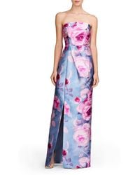 Kay Unger - Lucienne Floral Strapless Column Gown - Lyst