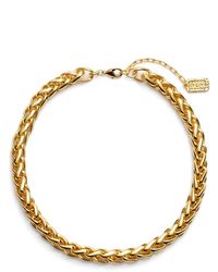 Karine Sultan - Braided Link Collar Necklace - Lyst