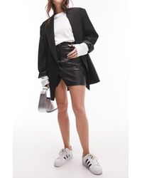 TOPSHOP - Faux Leather Miniskirt - Lyst