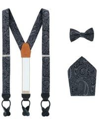 Trafalgar - Sobee Paisley Brace Bow Tie & Pocket Square Set - Lyst