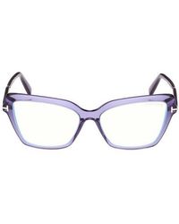 Tom Ford - 55Mm Cat Eye Light Blocking Optical Glasses - Lyst
