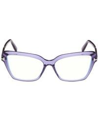 Tom Ford - 55Mm Cat Eye Light Blocking Optical Glasses - Lyst