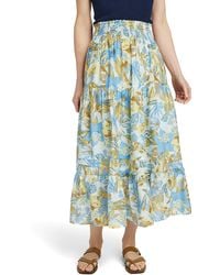 Faherty - Ivy Floral Tiered Maxi Skirt - Lyst