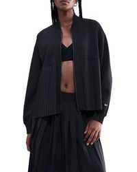 Nike - Sportswear Mixed Media Pleated Bomber Jacket - Lyst