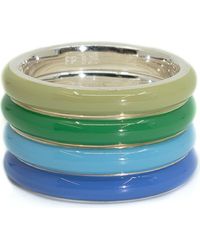 Fry Powers - The Cool Set Of Enamel Stacking Rings - Lyst