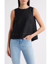 Madewell - Pleated Linen Sleeveless Shell Top - Lyst