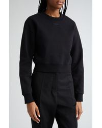 Jacquemus - Le Grosgrain Logo Cotton Fleece Crop Sweatshirt - Lyst